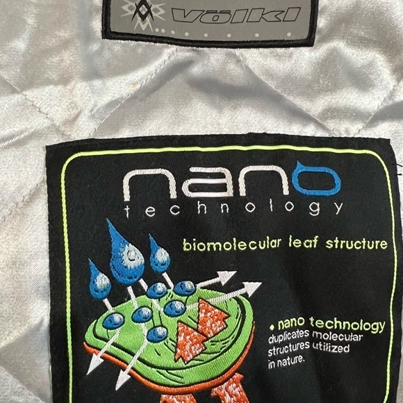 VOLKL Nano Ski Snowboarding Hooded Jacket Coat Womens US 8 Silver Black - Picture 14 of 15